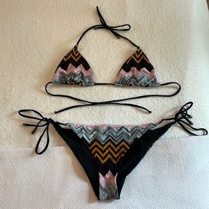 Missoni Mare Knit Zig Zag Multi-Color Bikini